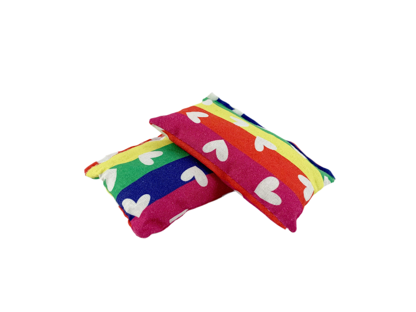 Rainbow Heart Hand Warmer Set