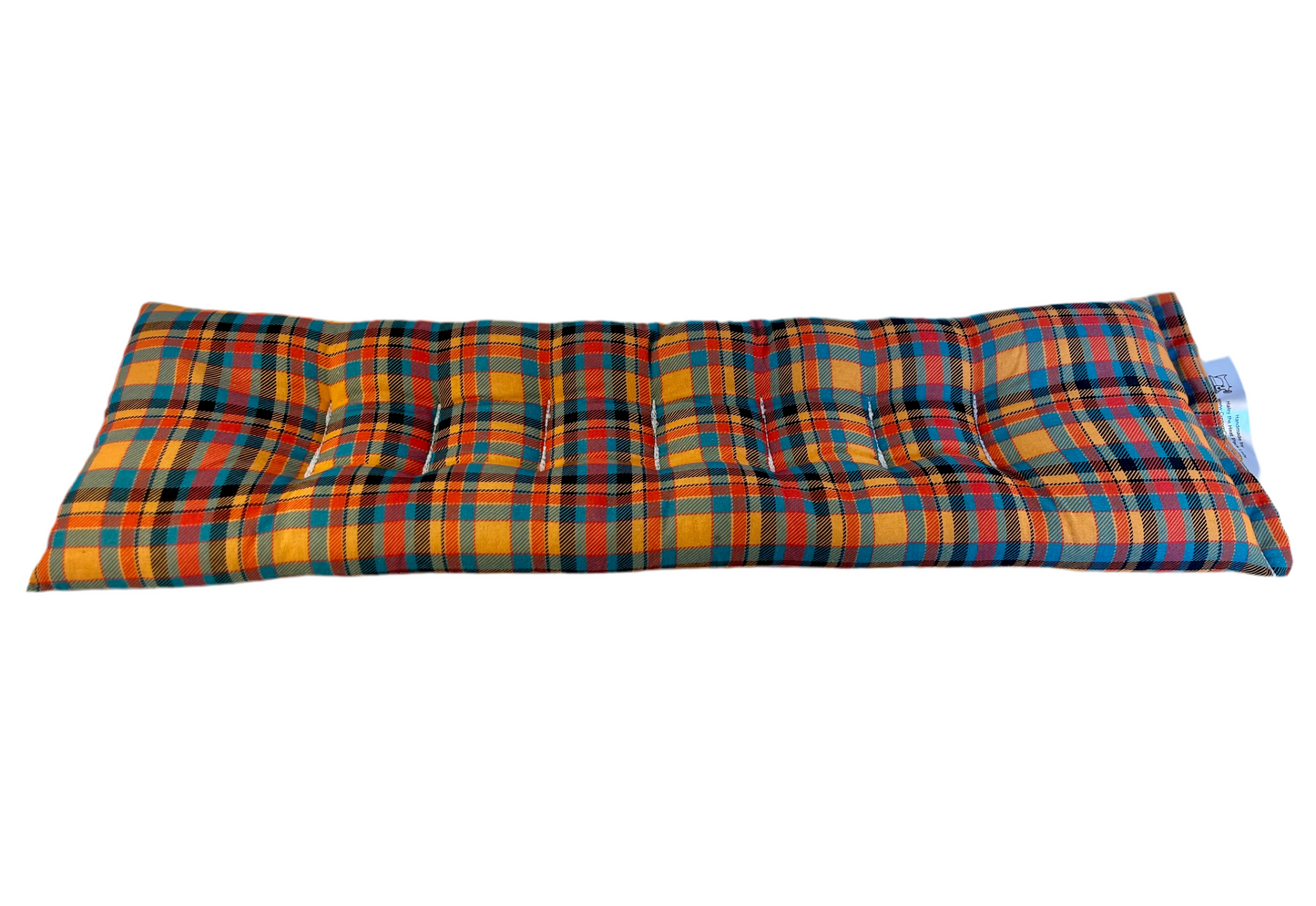 Yellow and Peach Plaid Neck & Body Wrap