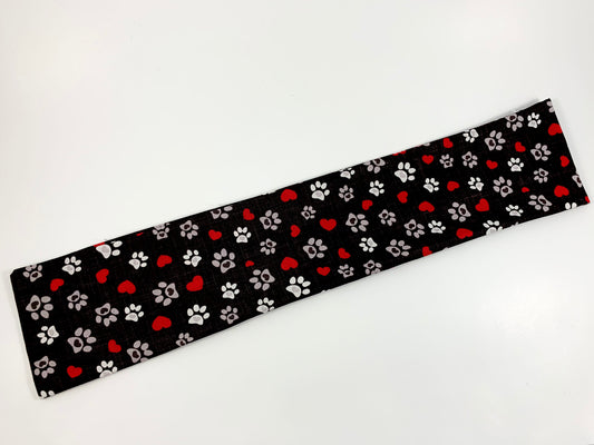 Paw Prints and Hearts Brown Standard Sized Heat Pack