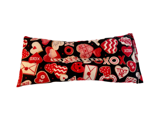 Valentine Hearts Weighted Eye Pillow
