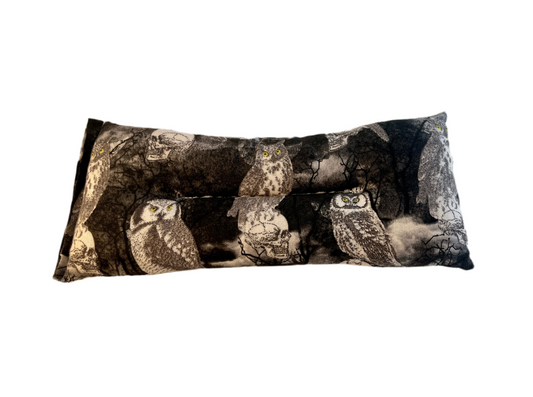 Gray Owls Weighted Eye Pillow