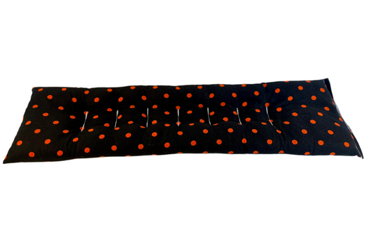 Black with Orange Polka Dots Neck & Body Wrap