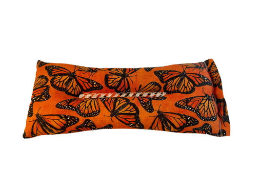 Orange Monarchs Weighted Eye Pillow