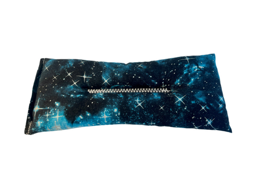 Blue Galaxy Burst Weighted Eye Pillow