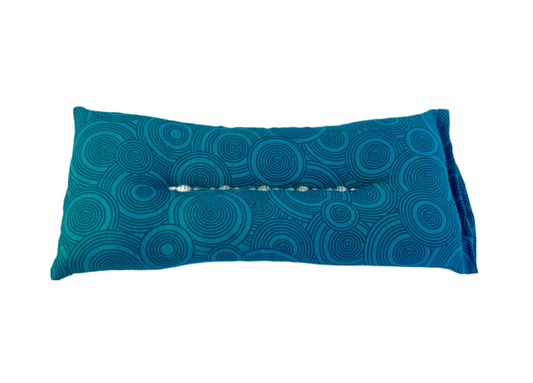Teal Circles Weighted Eye Pillow