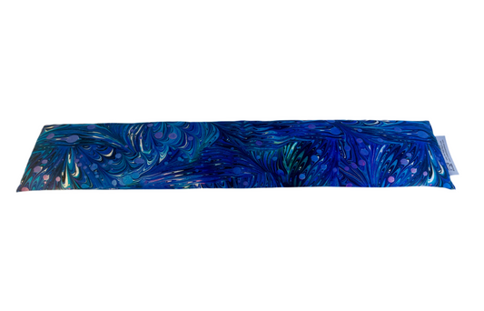 Navy Whimsy Peacock Tube Style Bed Buddy