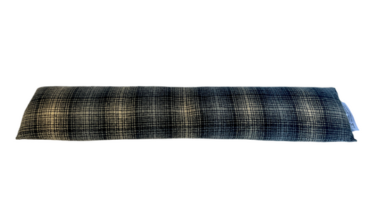 Beige and Black Plaid Tube Style Bed Buddy