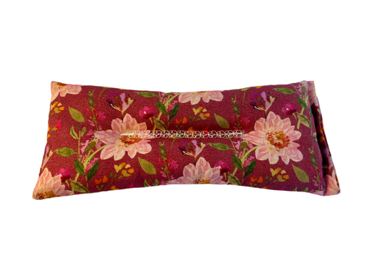 Mauve Floral Weighted Eye Pillow