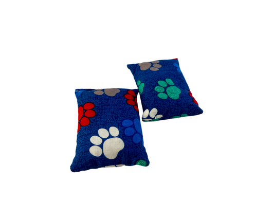 Paw Prints on Blue Hand Warmer Set