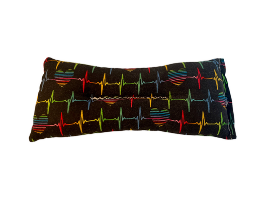 Colorful Heart Beat Weighted Eye Pillow