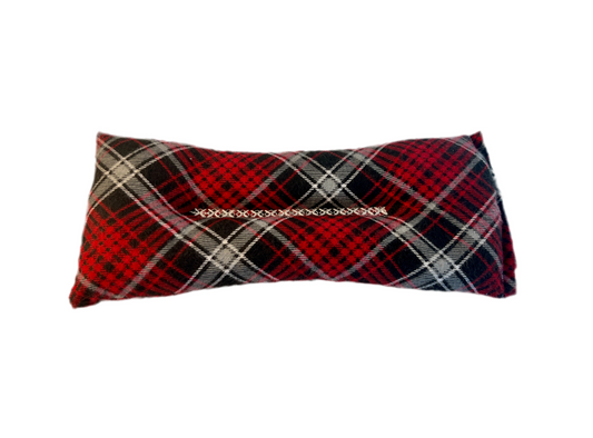 Red, White and Black Plaid Snuggle Weighted Eye Pillow