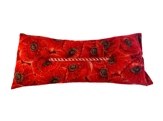 Red Poppies Weighted Eye Pillow