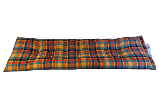 Yellow and Peach Plaid Neck & Body Wrap