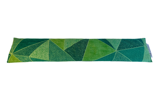 Earthy Green Triangles Tube Style Bed Buddy