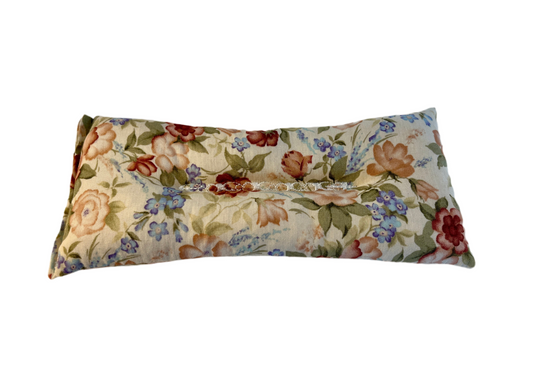 Beige Floral Weighted Eye Pillow
