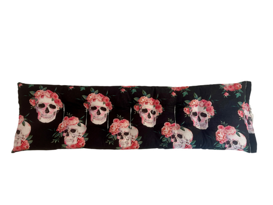 Skulls with Pink Rose Crown Neck & Body Wrap