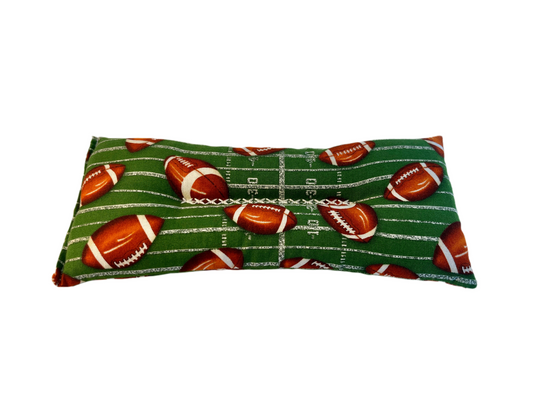 Footballs on the Field Weighted Eye Pillow