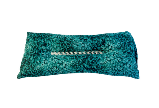 Teal Floral Weighted Eye Pillow