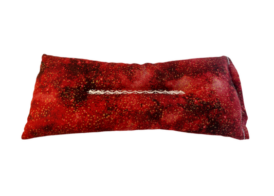 Fiery Red Galaxy Weighted Eye Pillow