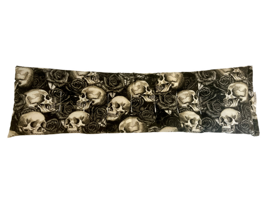 Black and White Skulls with Roses Neck & Body Wrap
