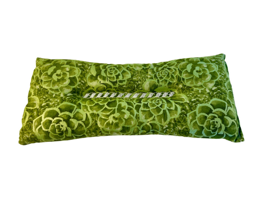 Green Succulents Weighted Eye Pillow
