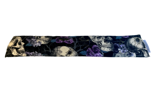 Purple Floral Skulls Tube Style Bed Buddy