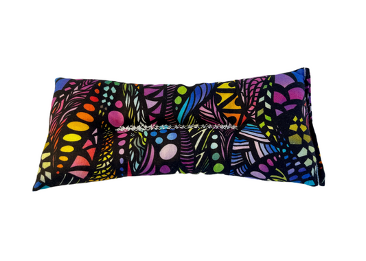 Rainbow Zen Tangle Weighted Eye Pillow