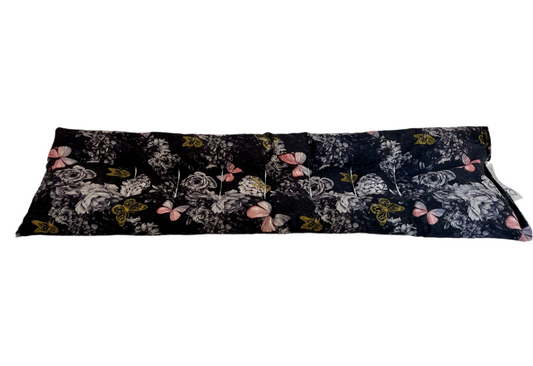 Gold and Pink Butterflies on Black Neck & Body Wrap