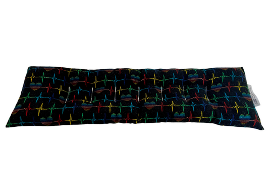 Black with Colorful Heart Beats Snuggle Neck & Body Wrap