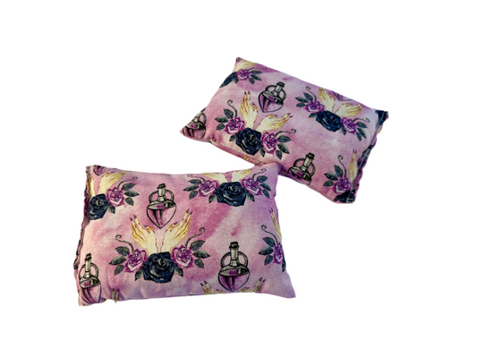 Potion Floral on Pink Hand Warmer Set