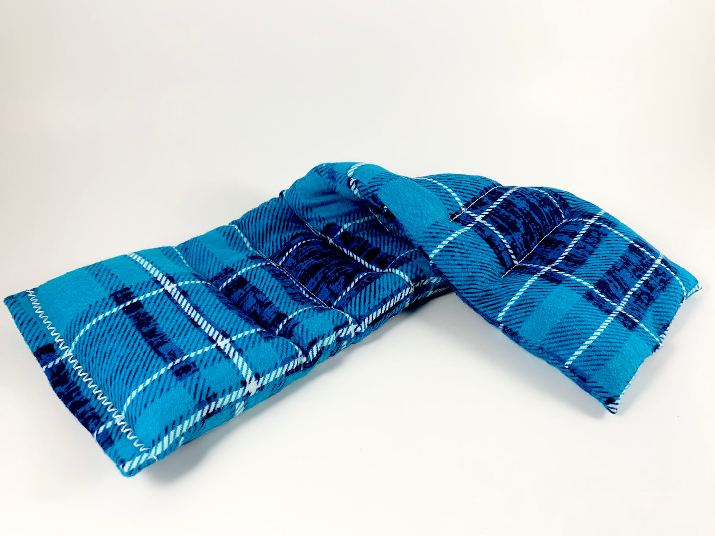 Tranquil Blue Plaid Snuggle Giant Neck Wrap