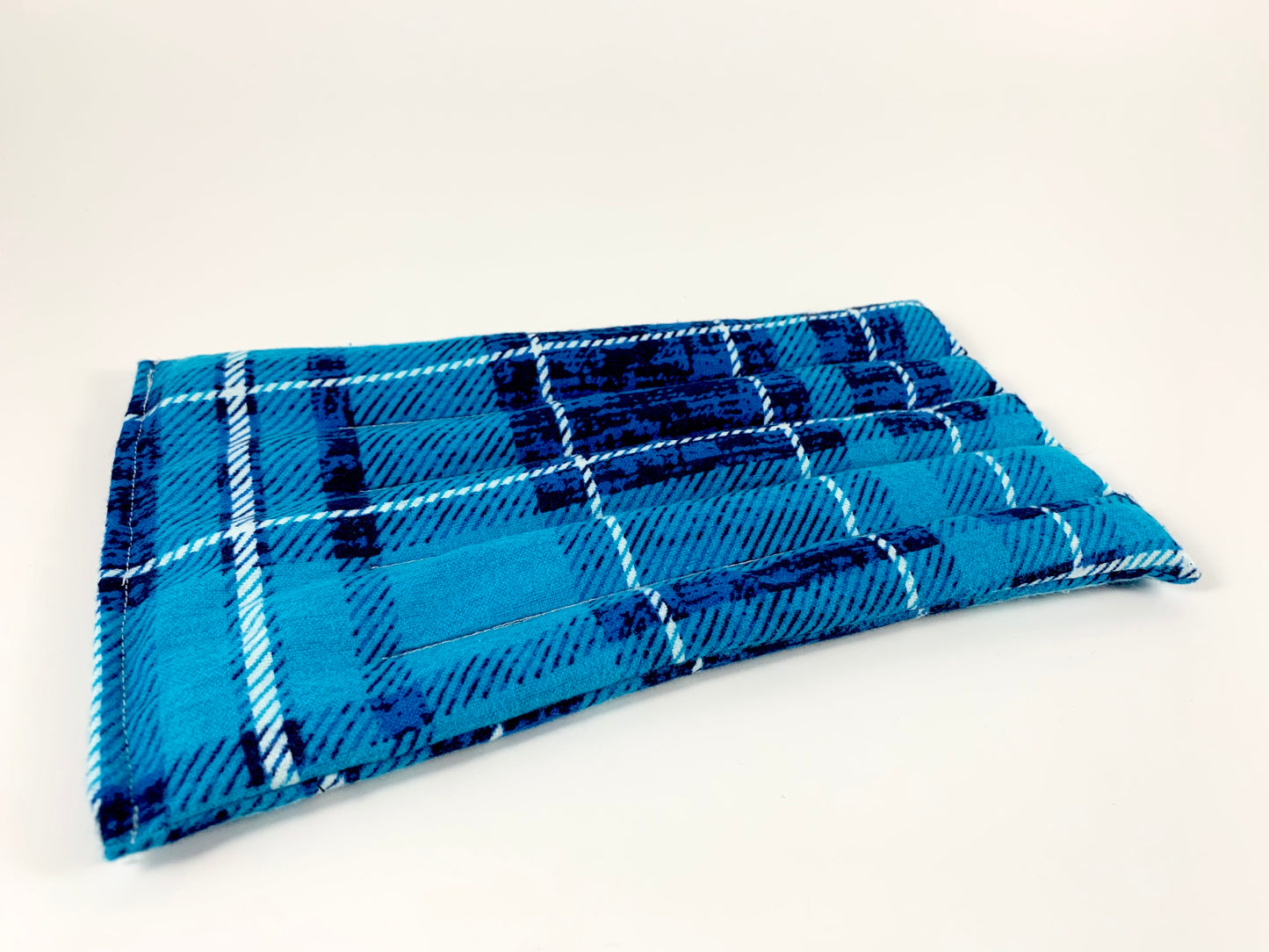 Tranquil Blue Plaid Snuggle Waistband Wearable Heat and Ice Pack